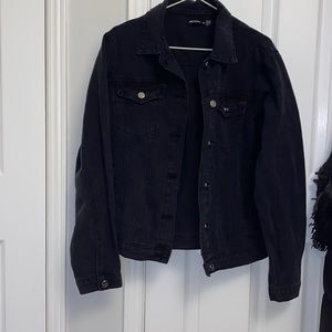 Black denim jacket